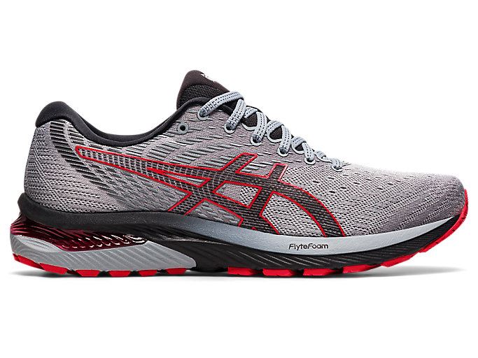 Grey / Black Asics GEL-CUMULUS 22 Men\'s Running Shoes | AHBB8861