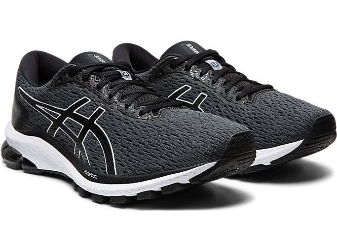 Grey / Black Asics GT-1000 9 Men's Running Shoes | MTEM6276