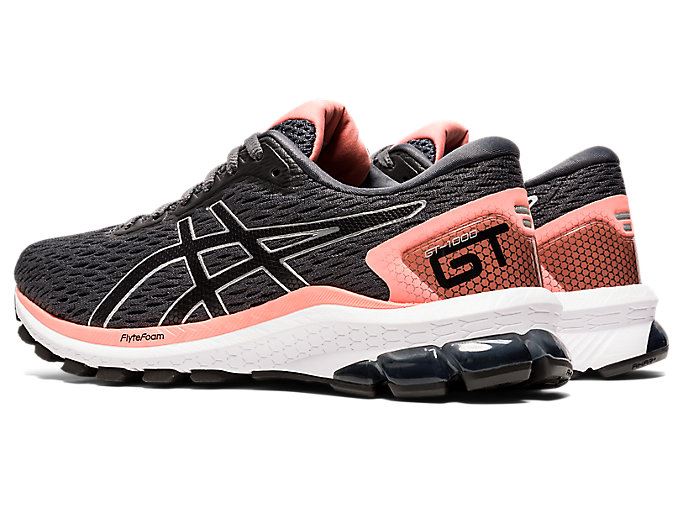 Grey / Black Asics GT-1000 9 Women's Running Shoes | HQWO7876