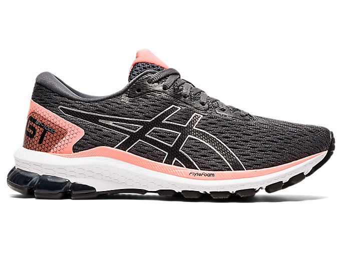 Grey / Black Asics GT-1000 9 Women's Running Shoes | HQWO7876