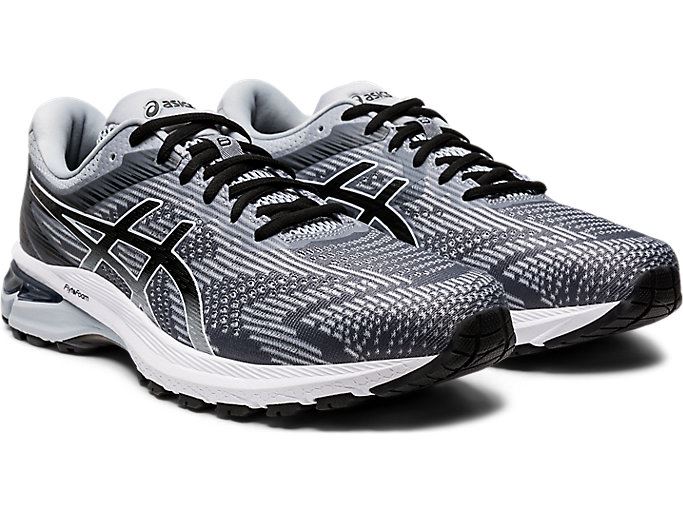 Grey / Black Asics GT-2000 8 Men's Running Shoes | TLFE0073