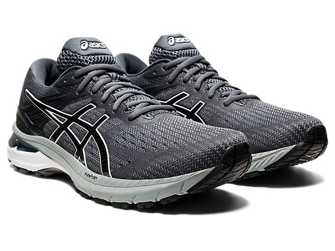 Grey / Black Asics GT-2000 9 (2E) Men's Running Shoes | WGPO8706