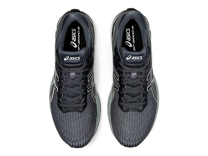 Grey / Black Asics GT-2000 9 (2E) Men's Running Shoes | WGPO8706