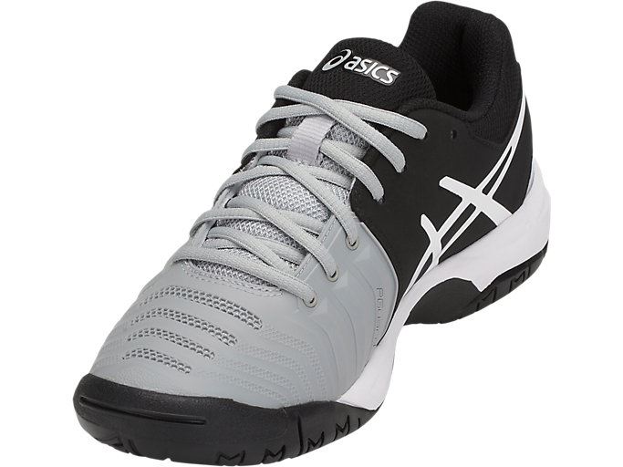 Grey / Black / White Asics GEL-Resolution 7 GS Kids' Sneakers | FUPQ3715