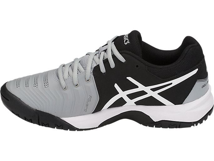 Grey / Black / White Asics GEL-Resolution 7 GS Kids' Sneakers | FUPQ3715