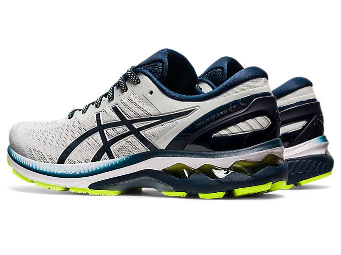 Grey / Blue Asics GEL-KAYANO 27 Men's Running Shoes | KSTT4178