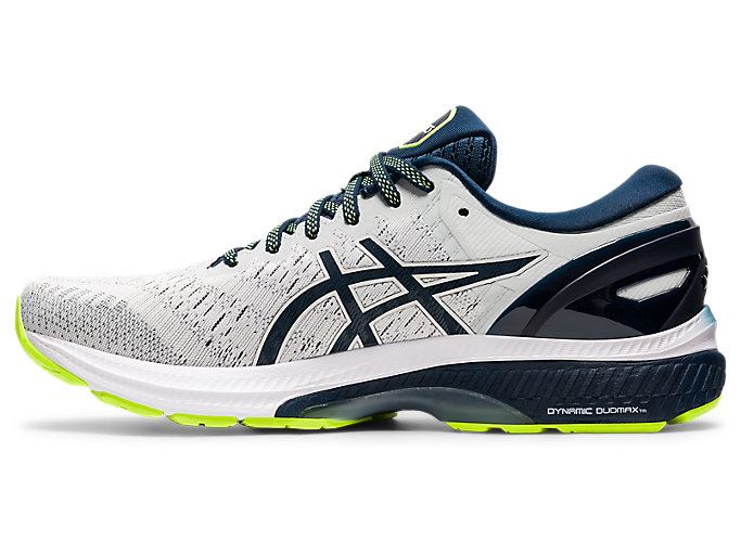 Grey / Blue Asics GEL-KAYANO 27 Men's Running Shoes | KSTT4178