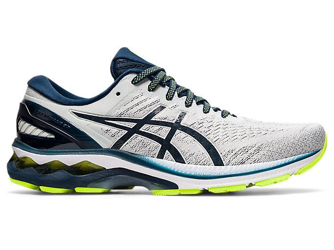 Grey / Blue Asics GEL-KAYANO 27 Men\'s Running Shoes | KSTT4178