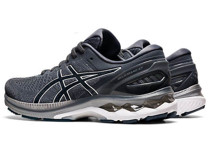 Grey / Blue Asics GEL-KAYANO 27 Men's Running Shoes | UVOO7739