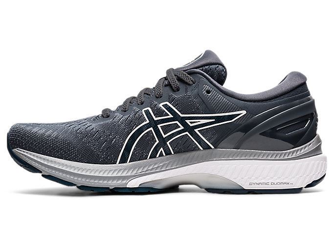 Grey / Blue Asics GEL-KAYANO 27 Men's Running Shoes | UVOO7739