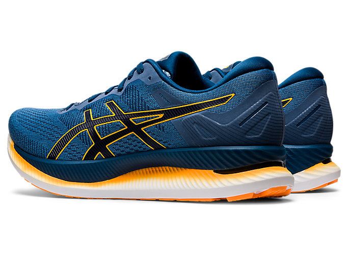 Grey / Blue Asics GLIDERIDE Men's Running Shoes | JGRI6268