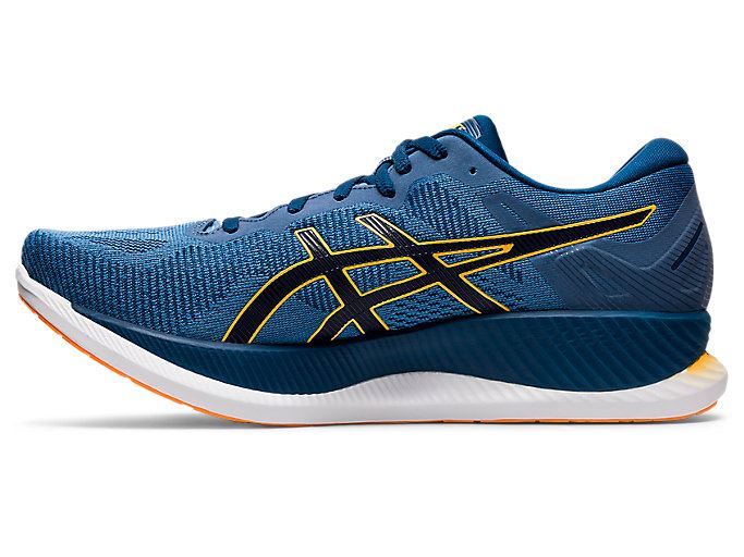 Grey / Blue Asics GLIDERIDE Men's Running Shoes | JGRI6268