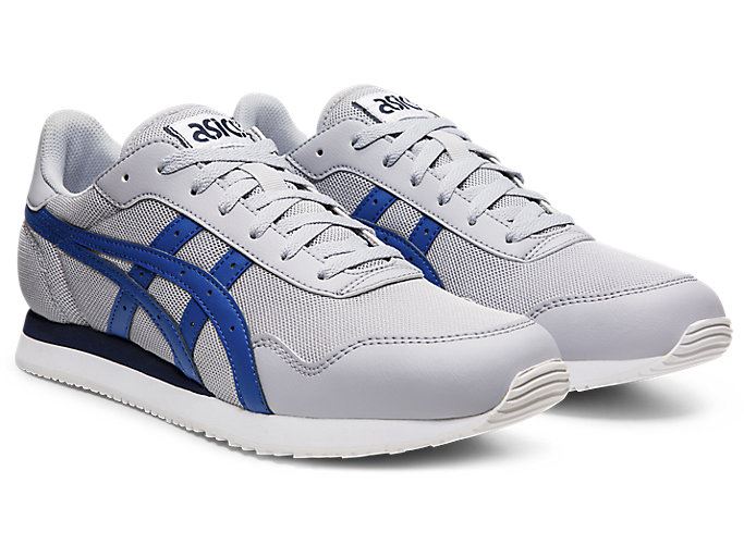 Grey / Blue Asics TIGER RUNNER Men's Sneakers | OEZK8394