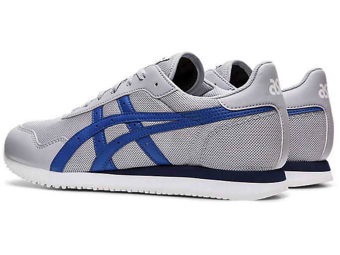 Grey / Blue Asics TIGER RUNNER Men's Sneakers | OEZK8394