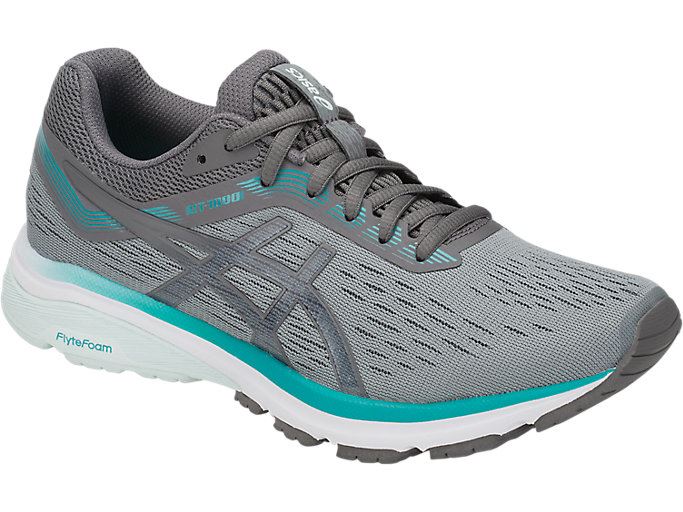 Grey / Dark Grey Asics GT-1000 7 Women's Running Shoes | MYJP1709