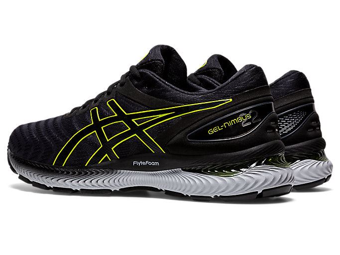 Grey / Light Green Asics GEL-Nimbus 22 Men's Running Shoes | HRYV9303