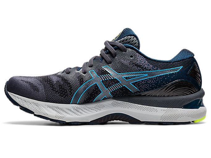 Grey / Light Turquoise Asics GEL-NIMBUS 23 (4E) Men's Running Shoes | BZXN9968