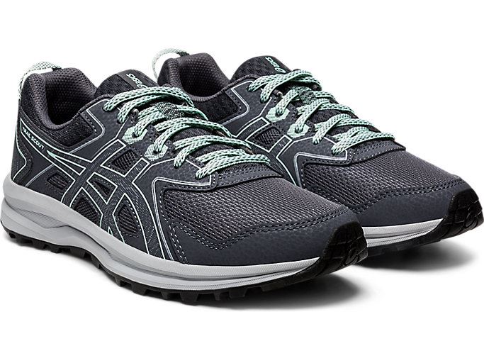 Grey / Mint Asics Trail Scout Women's Trail Running Shoes | DYXZ9251