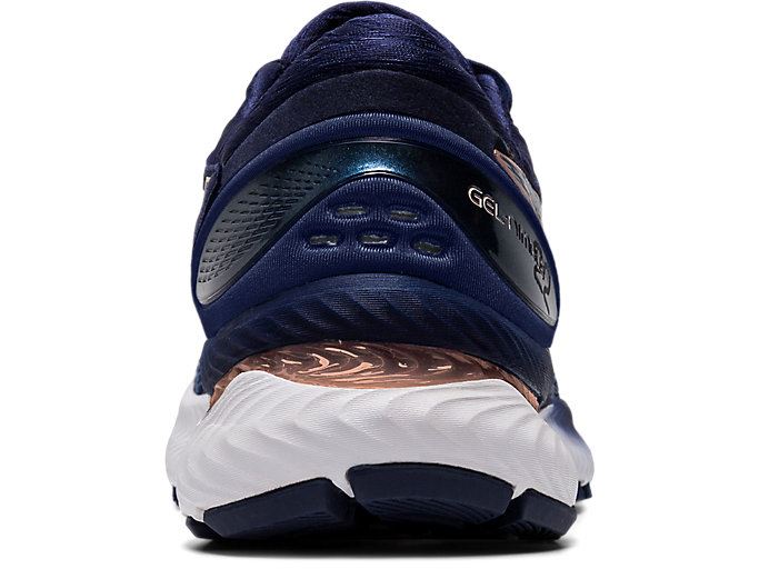 Grey / Navy Asics GEL-Nimbus 22 Women's Running Shoes | KOUY0723