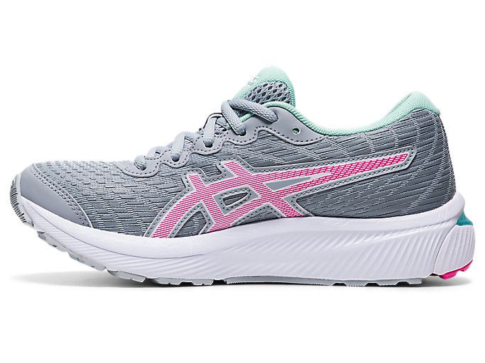 Grey / Pink Asics GEL-CUMULUS 22 Kids' Sneakers | CVSJ5459