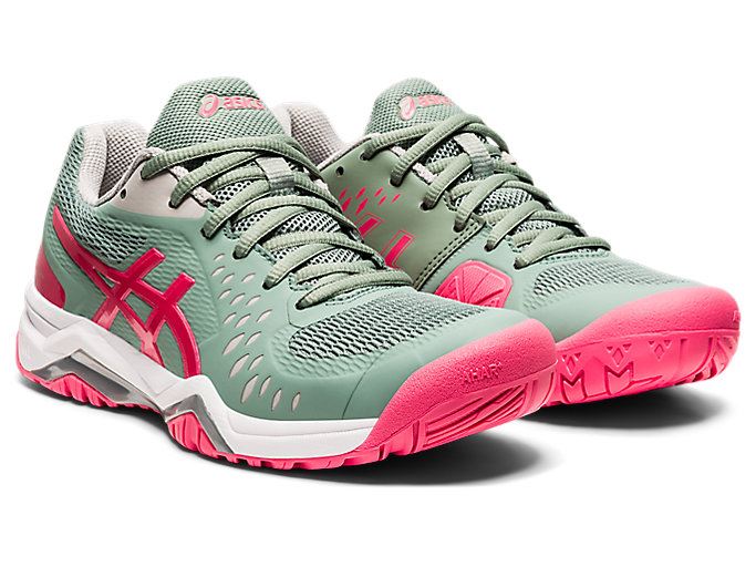 Grey / Pink Asics GEL-Challenger 12 Women's Tennis Shoes | BQXC3166