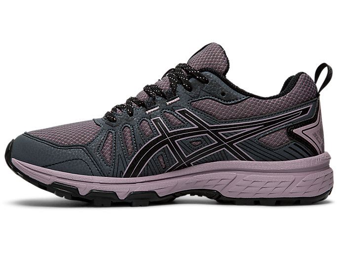 Grey / Purple Asics GEL-VENTURE 7 Women's Running Shoes | YHTA0196