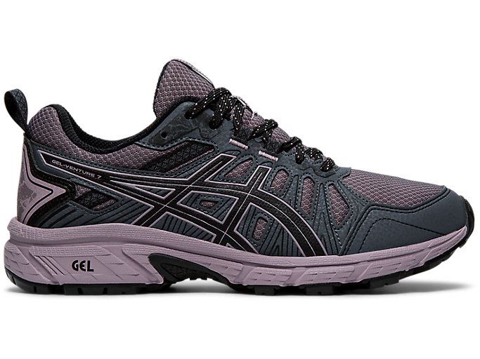 Grey / Purple Asics GEL-VENTURE 7 Women\'s Running Shoes | YHTA0196