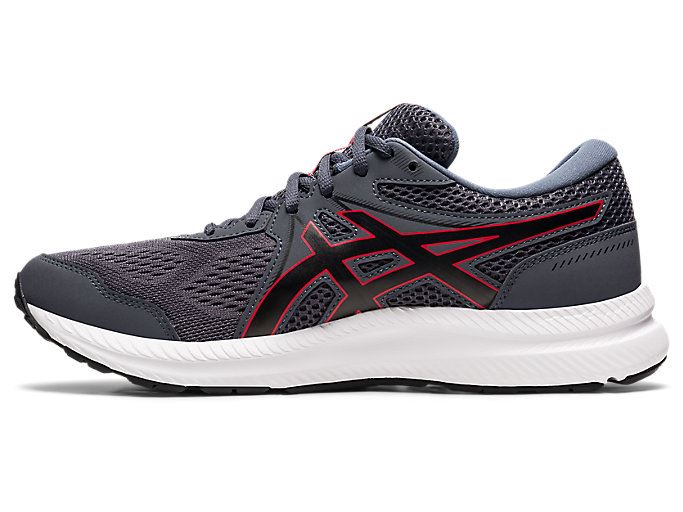 Grey / Red Asics GEL-CONTEND 7 (4E) Men's Running Shoes | KOPD6998