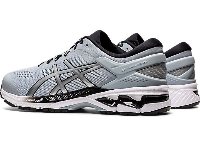 Grey / Silver Asics GEL-KAYANO 26 Men's Running Shoes | EBWZ8173