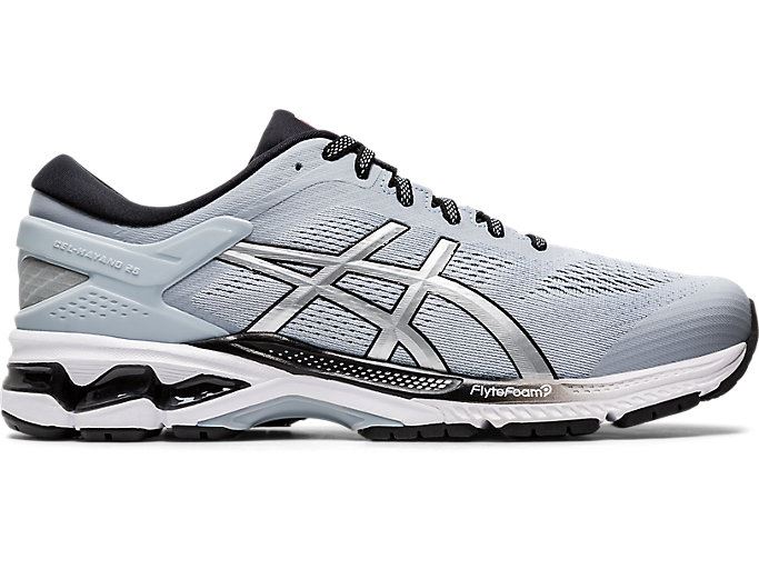 Grey / Silver Asics GEL-KAYANO 26 Men's Running Shoes | EBWZ8173