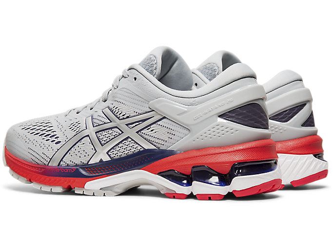 Grey / Silver Asics GEL-KAYANO 26 Women's Running Shoes | OPEO4532