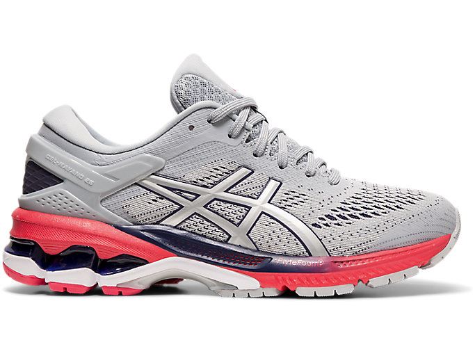 Grey / Silver Asics GEL-KAYANO 26 Women\'s Running Shoes | OPEO4532