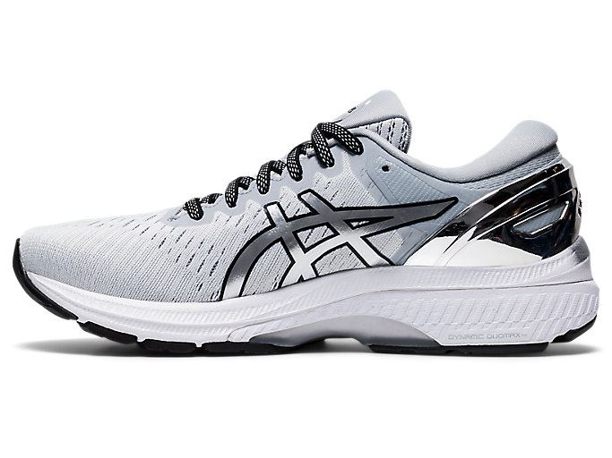 Grey / Silver Asics GEL-KAYANO 27 PLATINUM Women's Running Shoes | OUTY3618