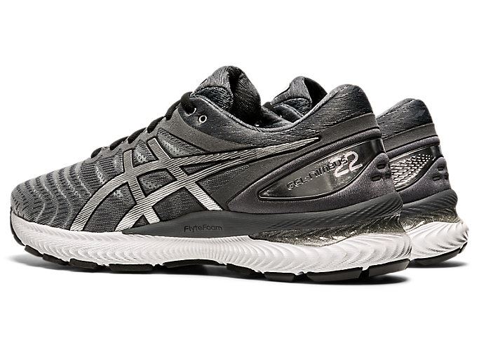 Grey / Silver Asics GEL-Nimbus 22 Platinum Men's Running Shoes | LMWJ8842