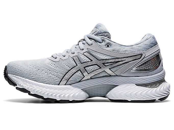 Grey / Silver Asics GEL-Nimbus 22 Platinum Women's Running Shoes | OWAP6005