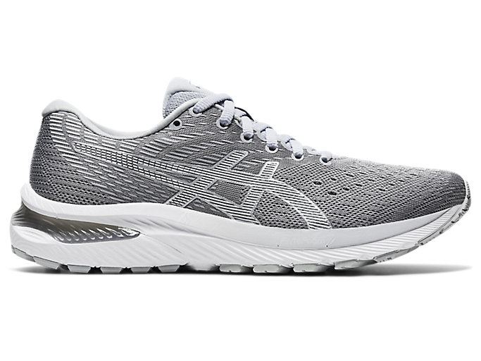 Grey / White Asics GEL-CUMULUS 22 Women\'s Running Shoes | XJXM9968