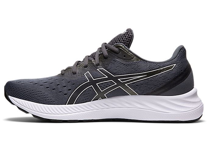 Grey / White Asics GEL-EXCITE 8 (4E) Men's Running Shoes | AUXR6718