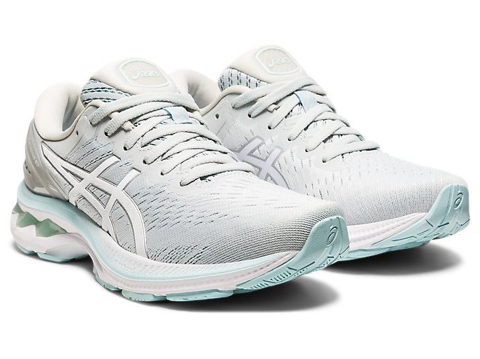 Grey / White Asics GEL-KAYANO 27 Women's Running Shoes | VTWO4296