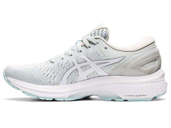 Grey / White Asics GEL-KAYANO 27 Women's Running Shoes | VTWO4296