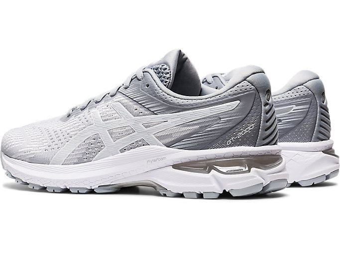 Grey / White Asics GT-2000 8 Women's Running Shoes | JRFD9161