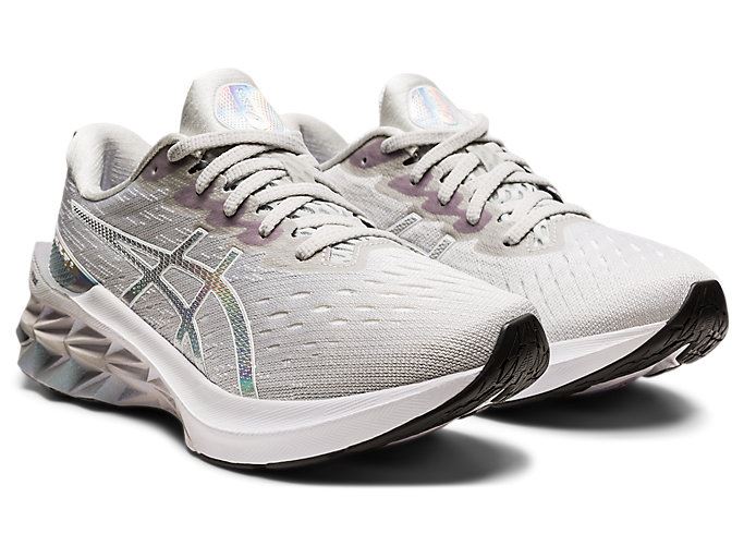 Grey / White Asics NOVABLAST 2 PLATINUM Women's Running Shoes | LXKM1576