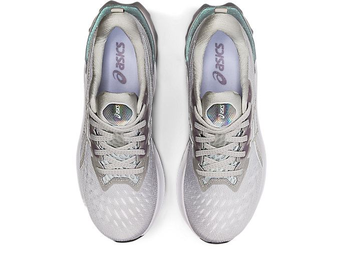 Grey / White Asics NOVABLAST 2 PLATINUM Women's Running Shoes | LXKM1576