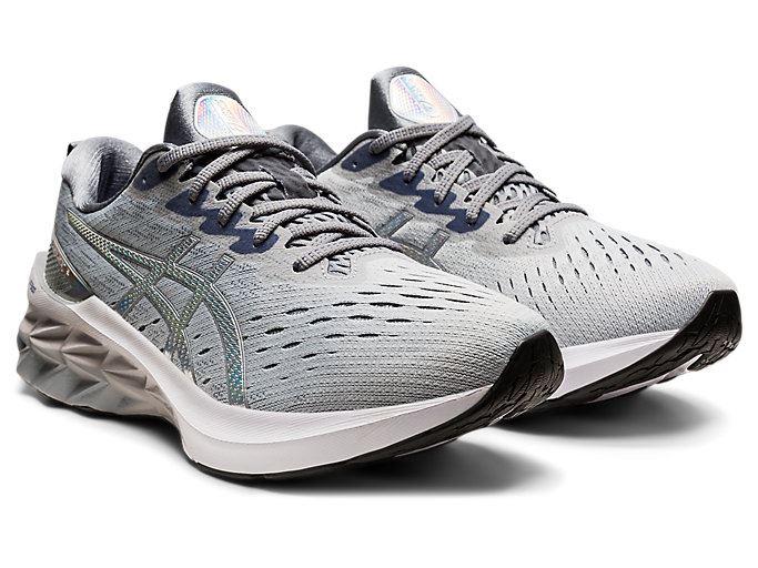 Grey / White Asics NOVABLAST 2 PLATINUM Men's Running Shoes | WQBY2981