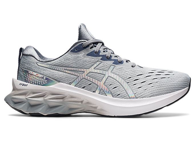 Grey / White Asics NOVABLAST 2 PLATINUM Men\'s Running Shoes | WQBY2981