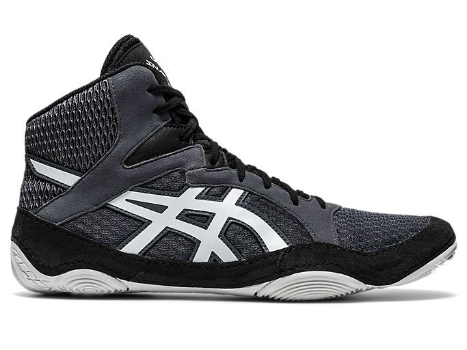 Grey / White Asics SNAPDOWN 3 (2E) Men\'s Wrestling Shoes | AZQX9978