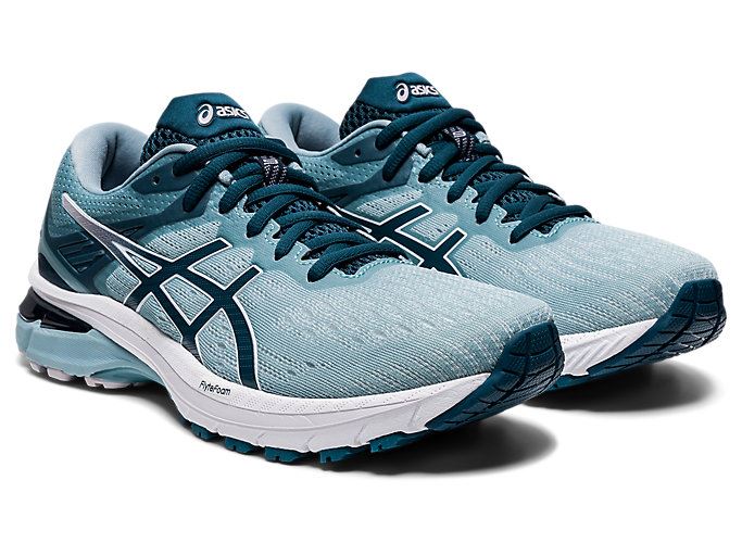 Light Grey / Blue Asics GT-2000 9 Women's Running Shoes | MPUE4108