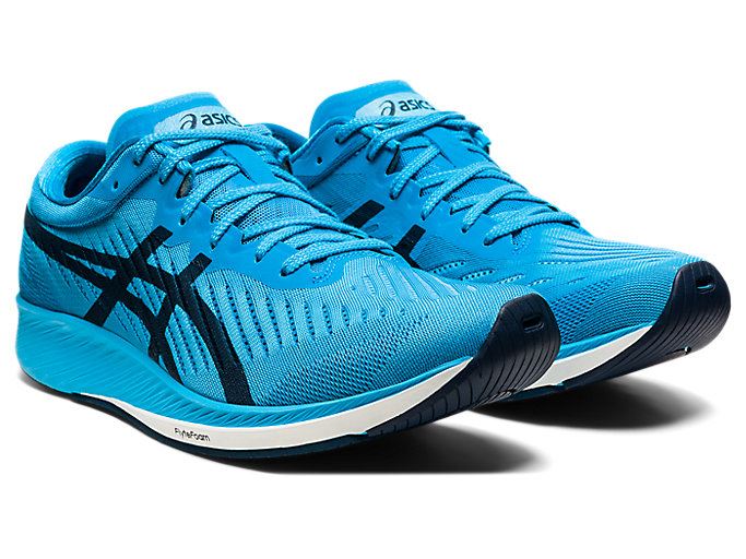 Light Turquoise / Blue Asics METARACER Men's Running Shoes | JMOD7067