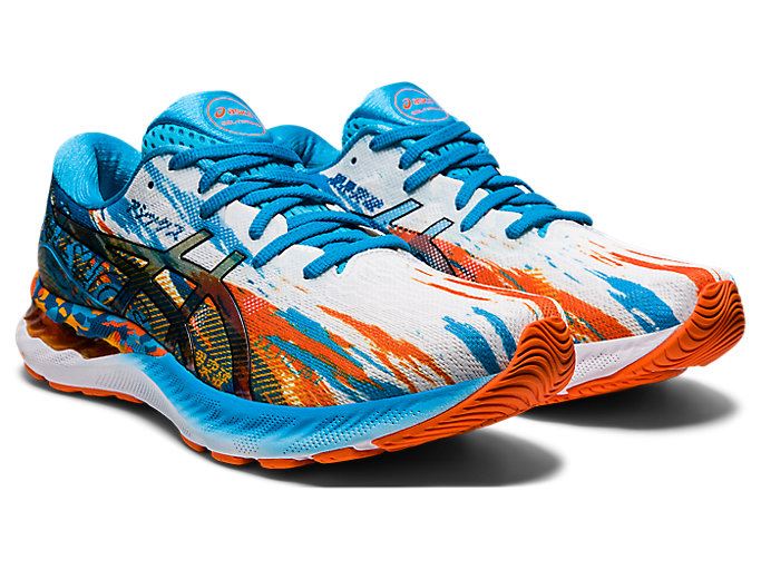 Light Turquoise / Gold Orange Asics GEL-NIMBUS 23 Men's Running Shoes | ZXHQ0603