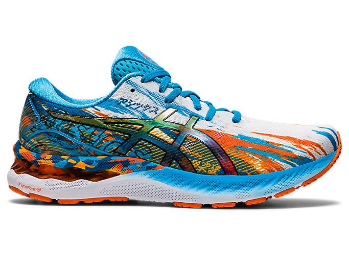 Light Turquoise / Gold Orange Asics GEL-NIMBUS 23 Men's Running Shoes | ZXHQ0603