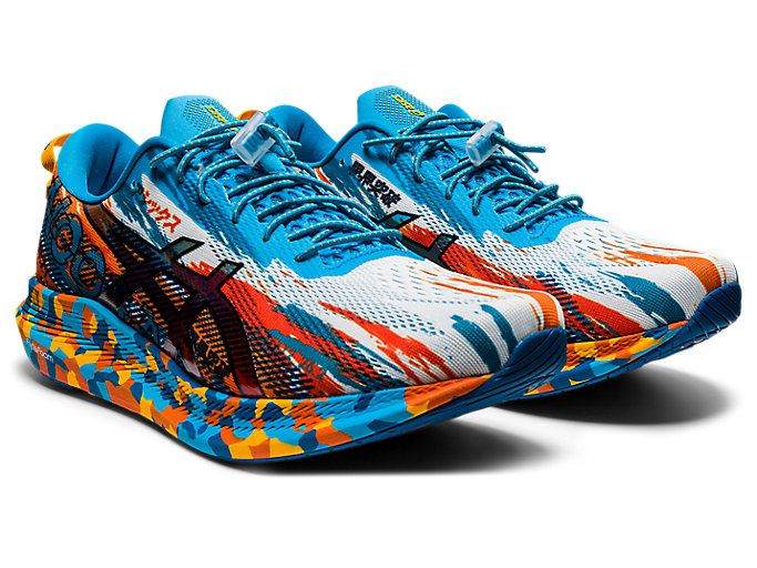 Light Turquoise / Gold Orange Asics NOOSA TRI 13 Men's Running Shoes | LZUA3653